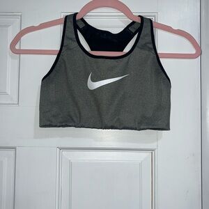 Nike Dri-FIT Gray and Black Sports Bra